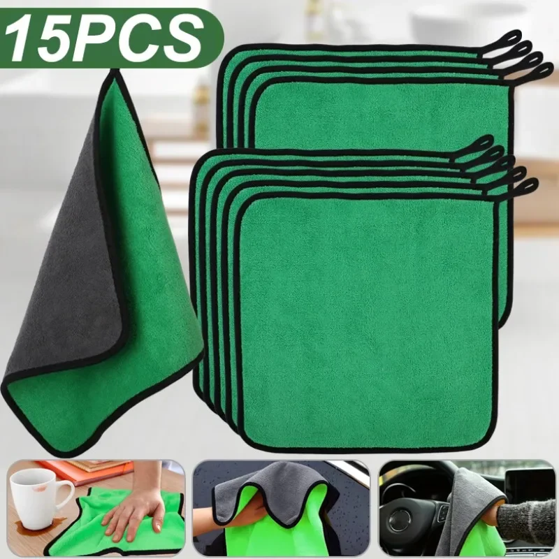 Microfiber Towel Detailing - 5/15pcs Microfiber Cleaning Towel Car Cleaning