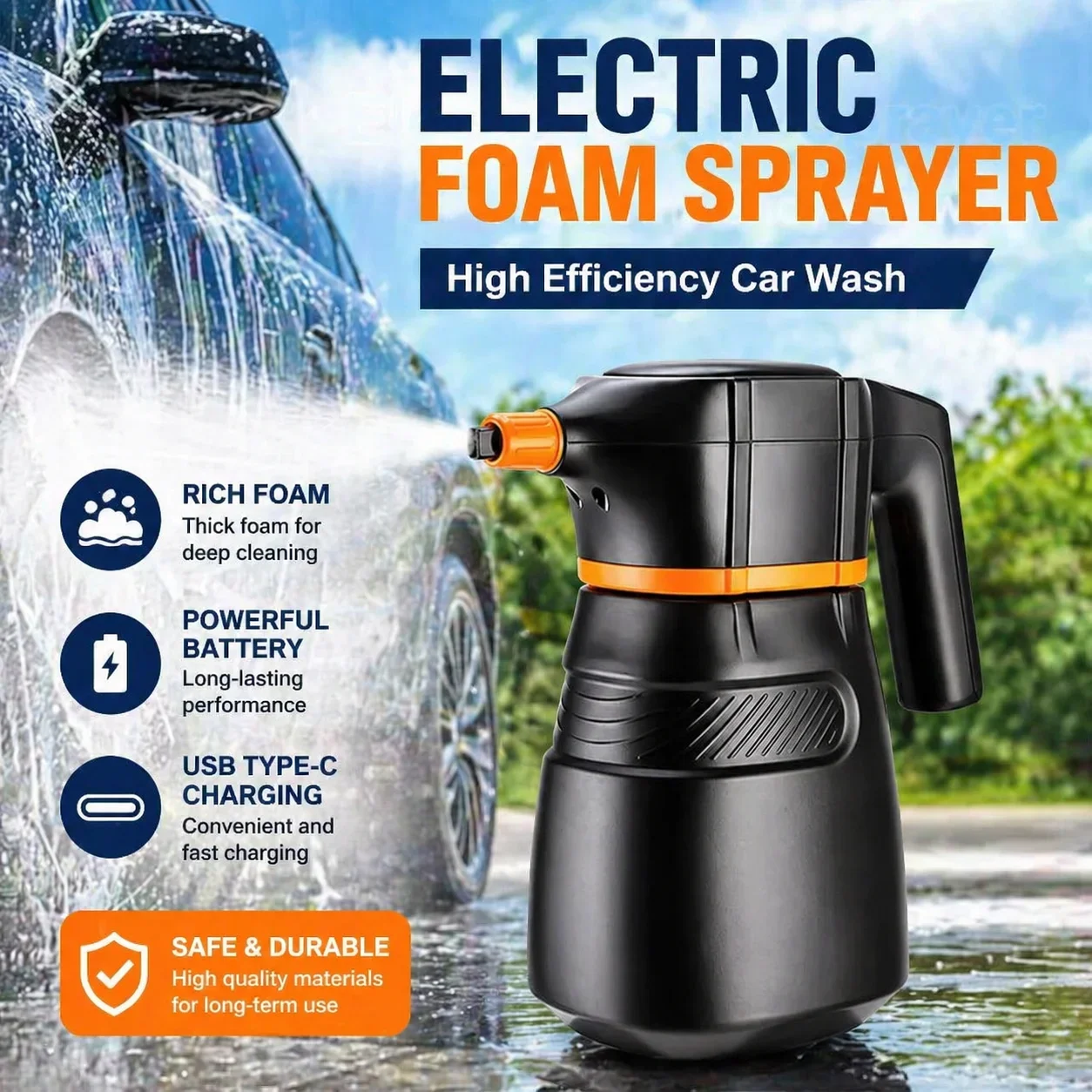 Electric Foam Sprayer Car Wash - огляд і ціна Foam Cannon Car Wash