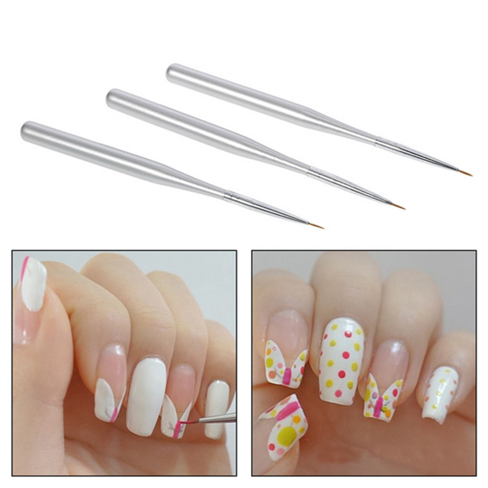 3Pcs Nail Art Liner Pen Set Di - огляд і ціна Detailing Brush Set