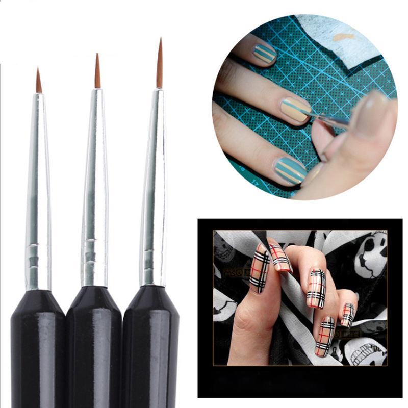 3Pcs Ultra-fine Nail Art Liner - огляд і ціна Detailing Brush Set