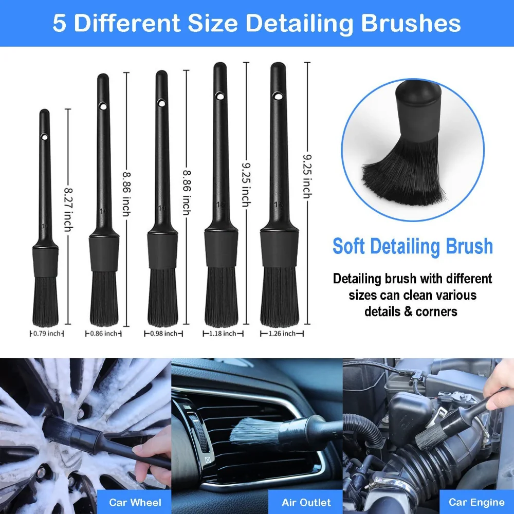 Car Wash Brush Set Detailing B - огляд і ціна Dirt Brush Interior
